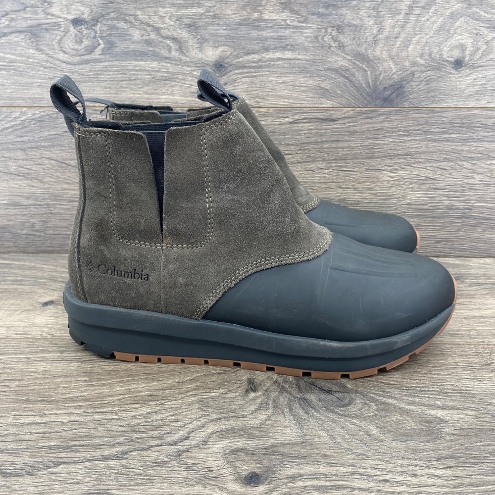 Columbia Women's Olive Suede Waterproof Chelsea Boots